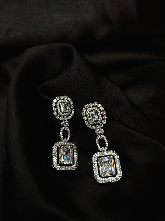 Diamond Diva Necklace Set with Earrings | Statement Bridal Jewellery