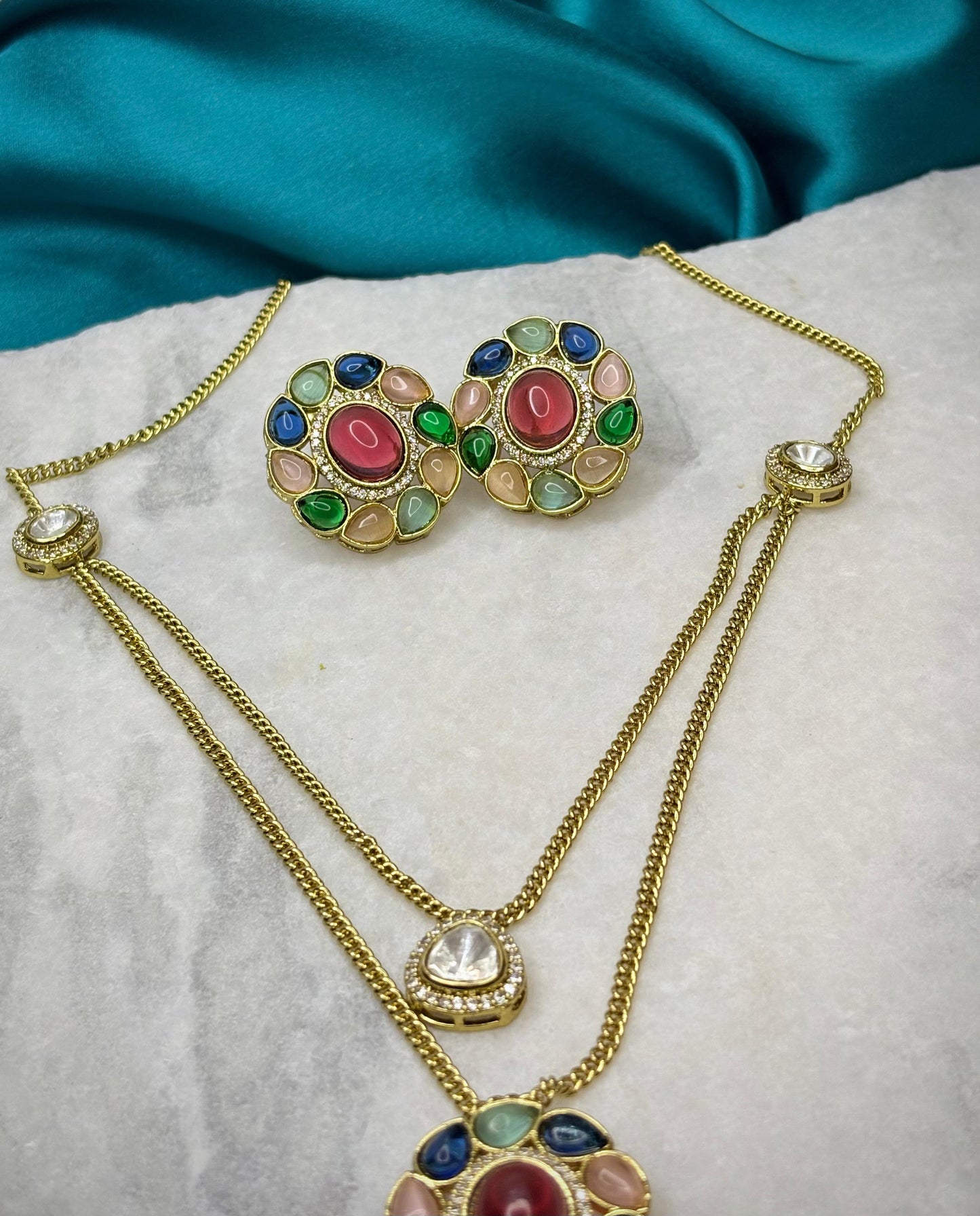 Royal Heritage Kundan Necklace Set with Earrings | Traditional Jewellery