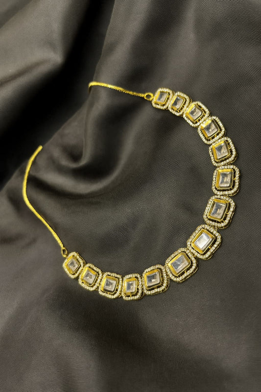 Auric Shine Diamond Necklace Set with Earrings