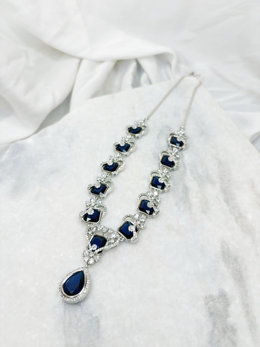 Celeste Royale Diamond Necklace Set with Earrings | Premium Artificial Jewellery for Brides & Festive Glam