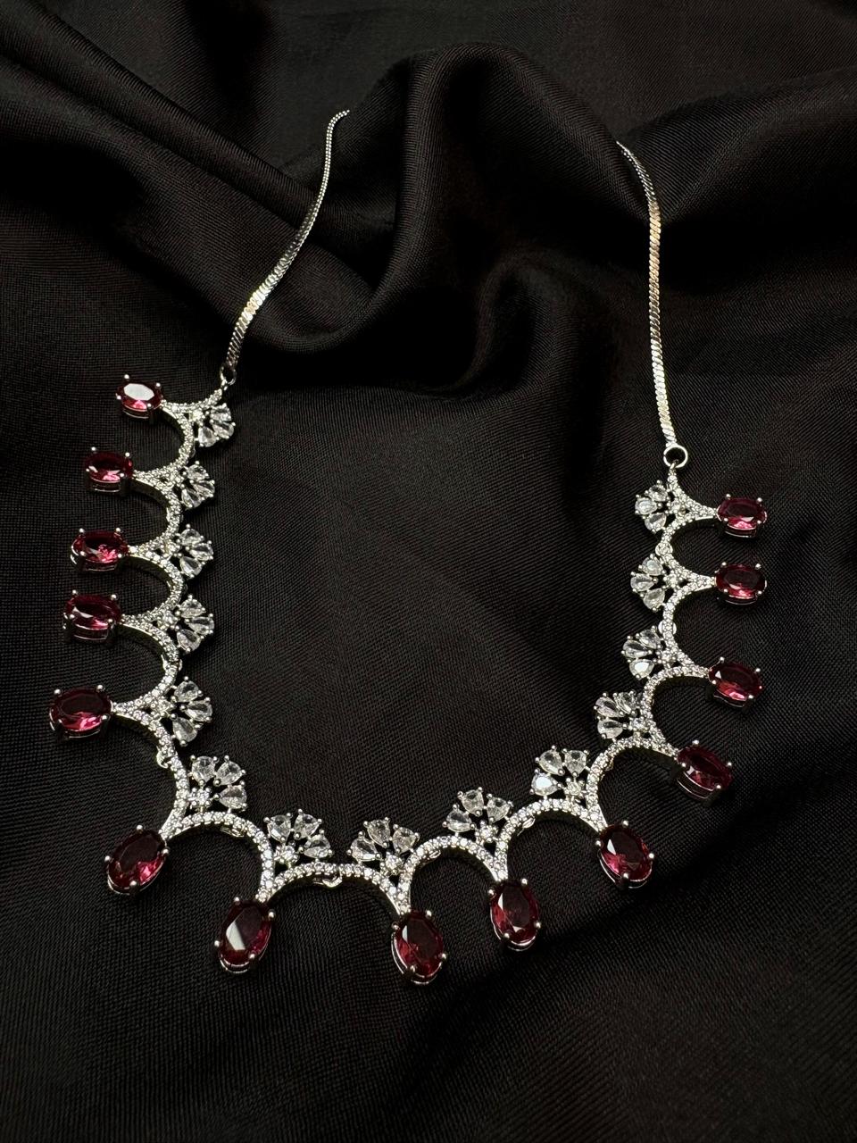 Whispers of Ruby Diamond Set with Earrings