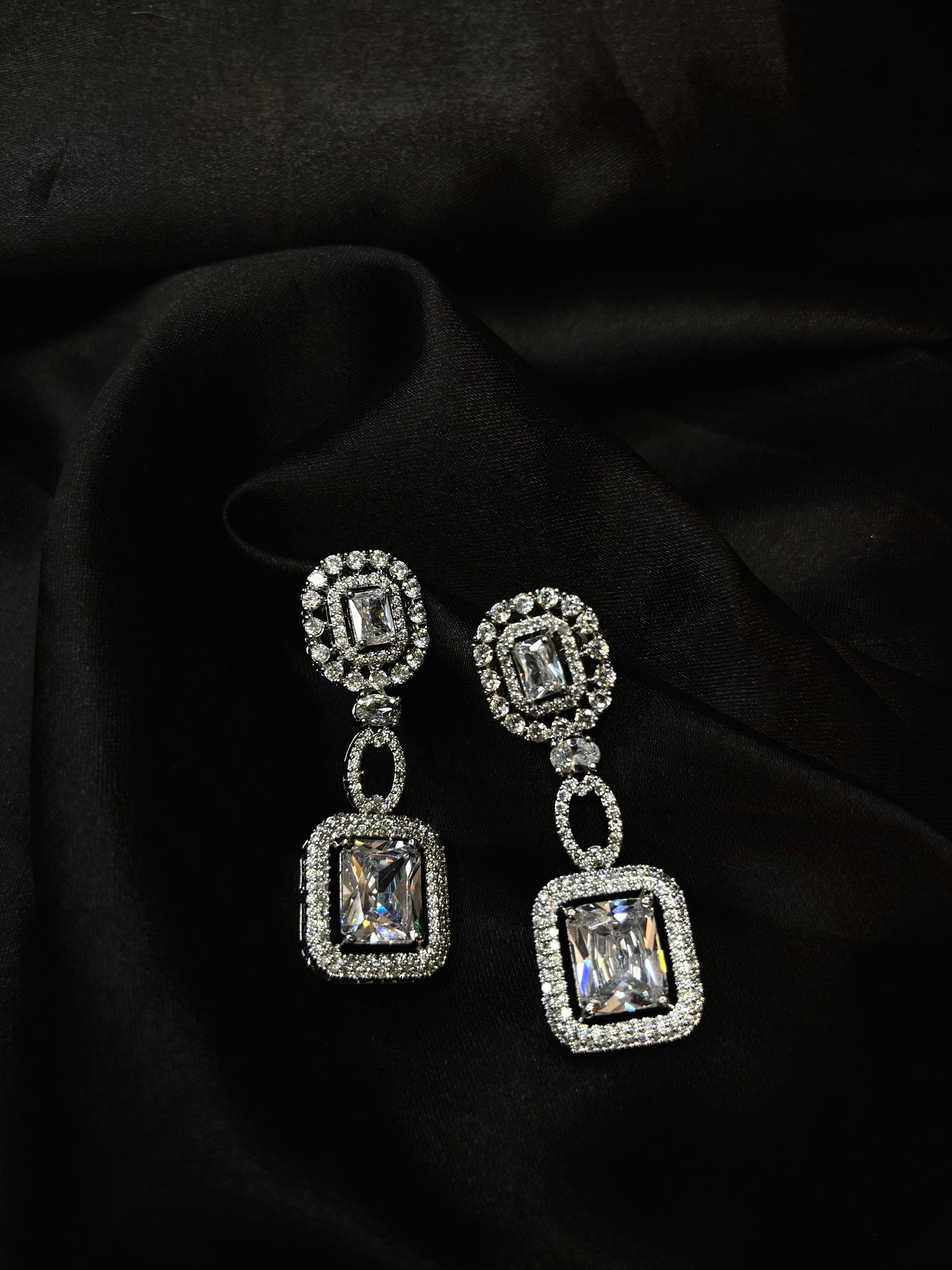 Diamond Diva Necklace Set with Earrings | Statement Bridal Jewellery