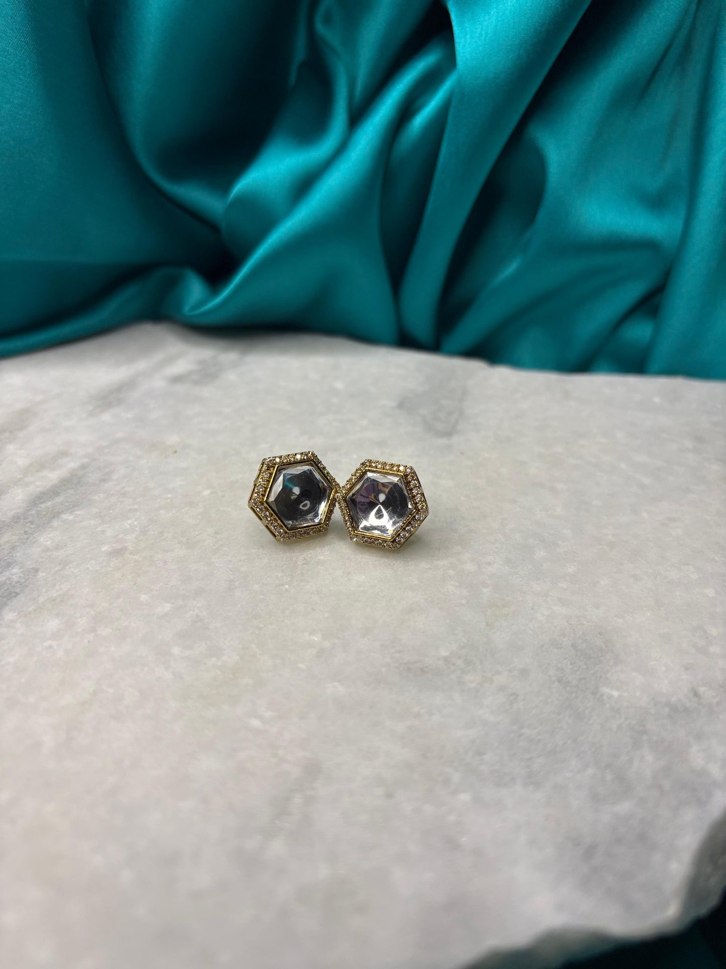 Noor Kundan Stud Earrings | Traditional Ethnic Jewellery