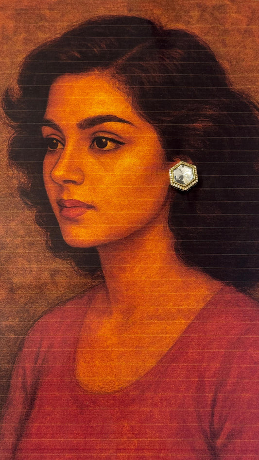 Noor Kundan Stud Earrings | Traditional Ethnic Jewellery