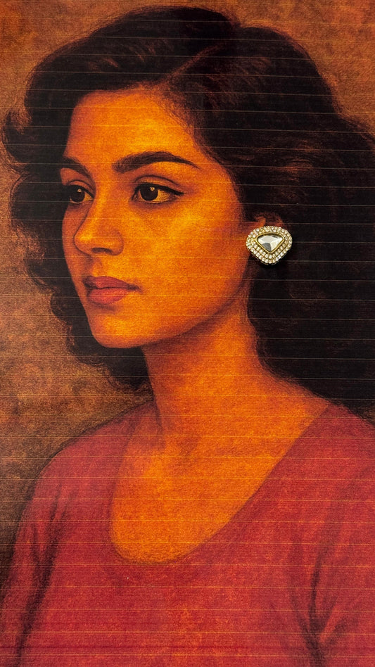 Heer Glow Kundan Stud Earrings | Traditional Ethnic Jewellery