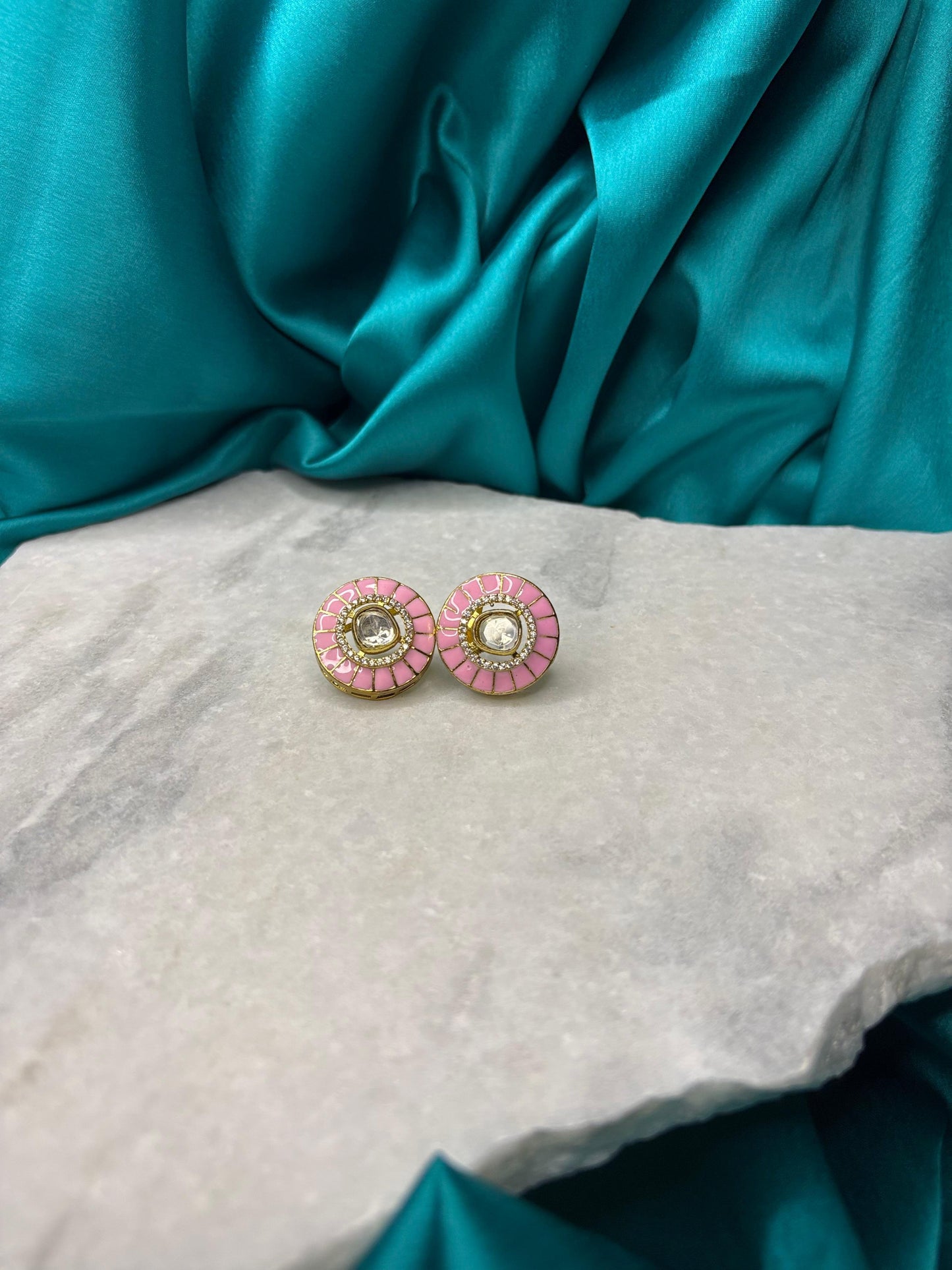 Meher Kundan Stud Earrings | Traditional Ethnic Jewellery
