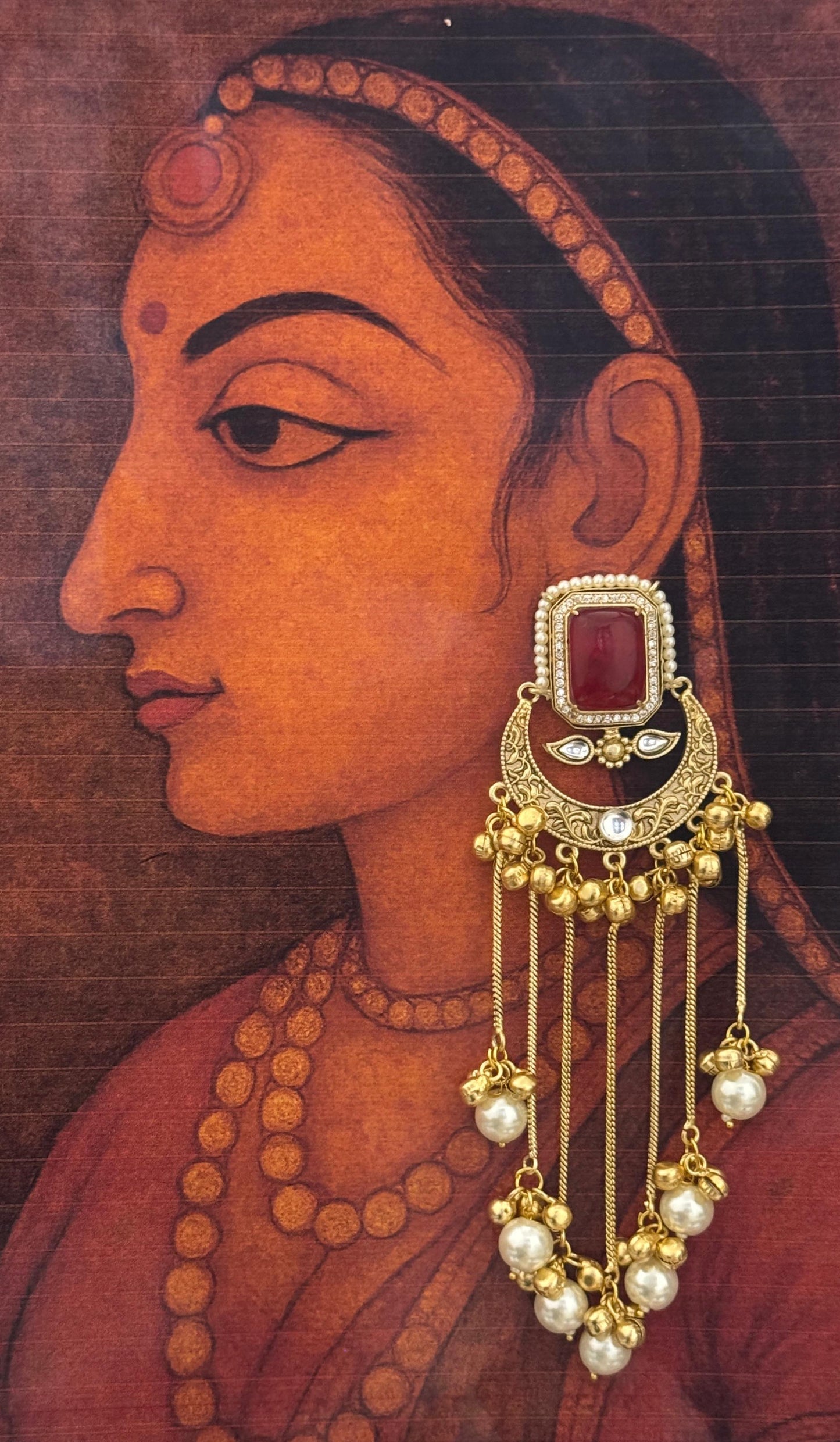 Meera’s ChandBaalis Earrings – Traditional Kundan-Style Chandbalis for Ethnic Elegance