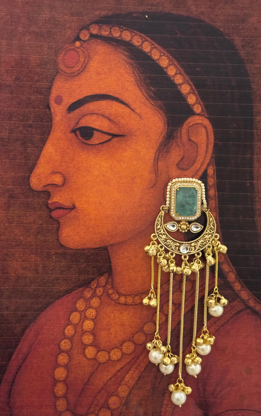 Meera’s ChandBaalis Earrings – Traditional Kundan-Style Chandbalis for Ethnic Elegance