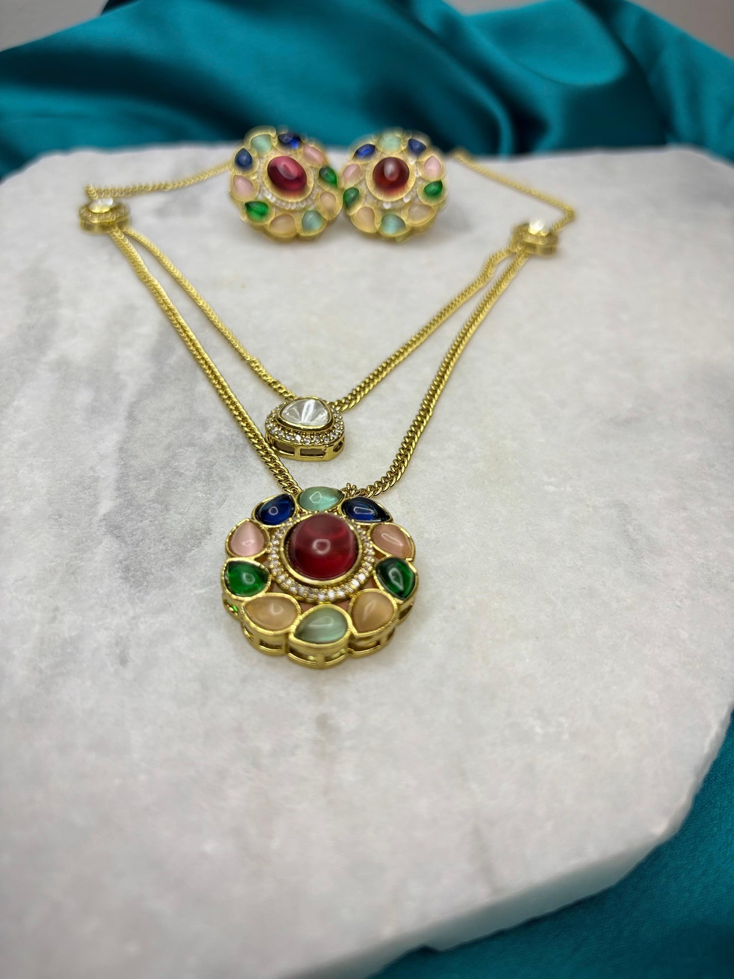 Royal Heritage Kundan Necklace Set with Earrings | Traditional Jewellery