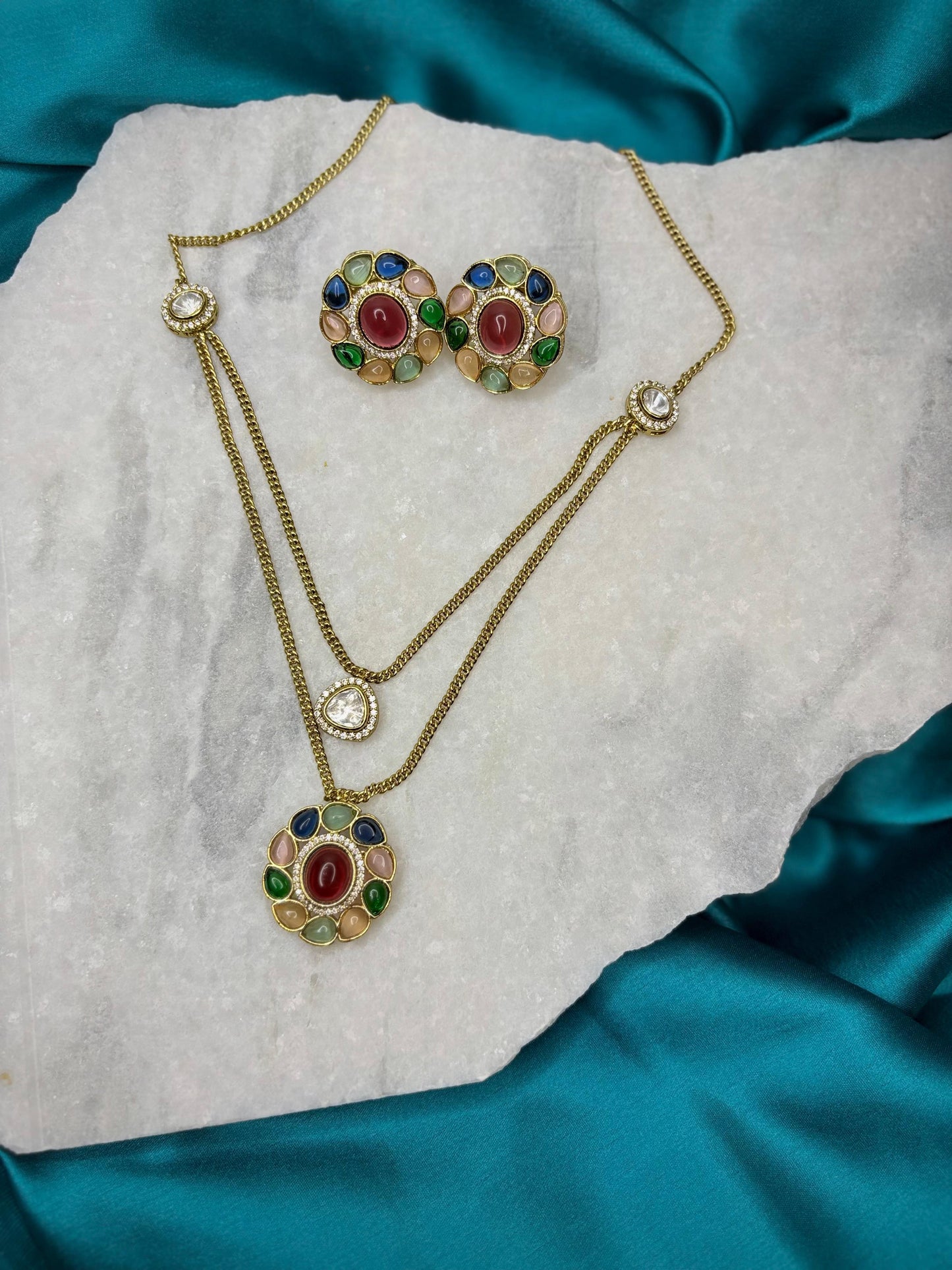 Royal Heritage Kundan Necklace Set with Earrings | Traditional Jewellery