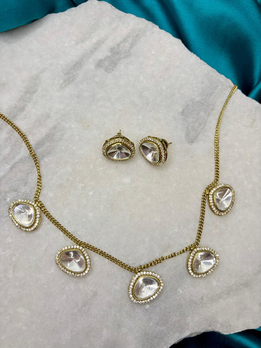 NoorDrop Kundan Set – Necklace with Earrings | Traditional  Jewellery