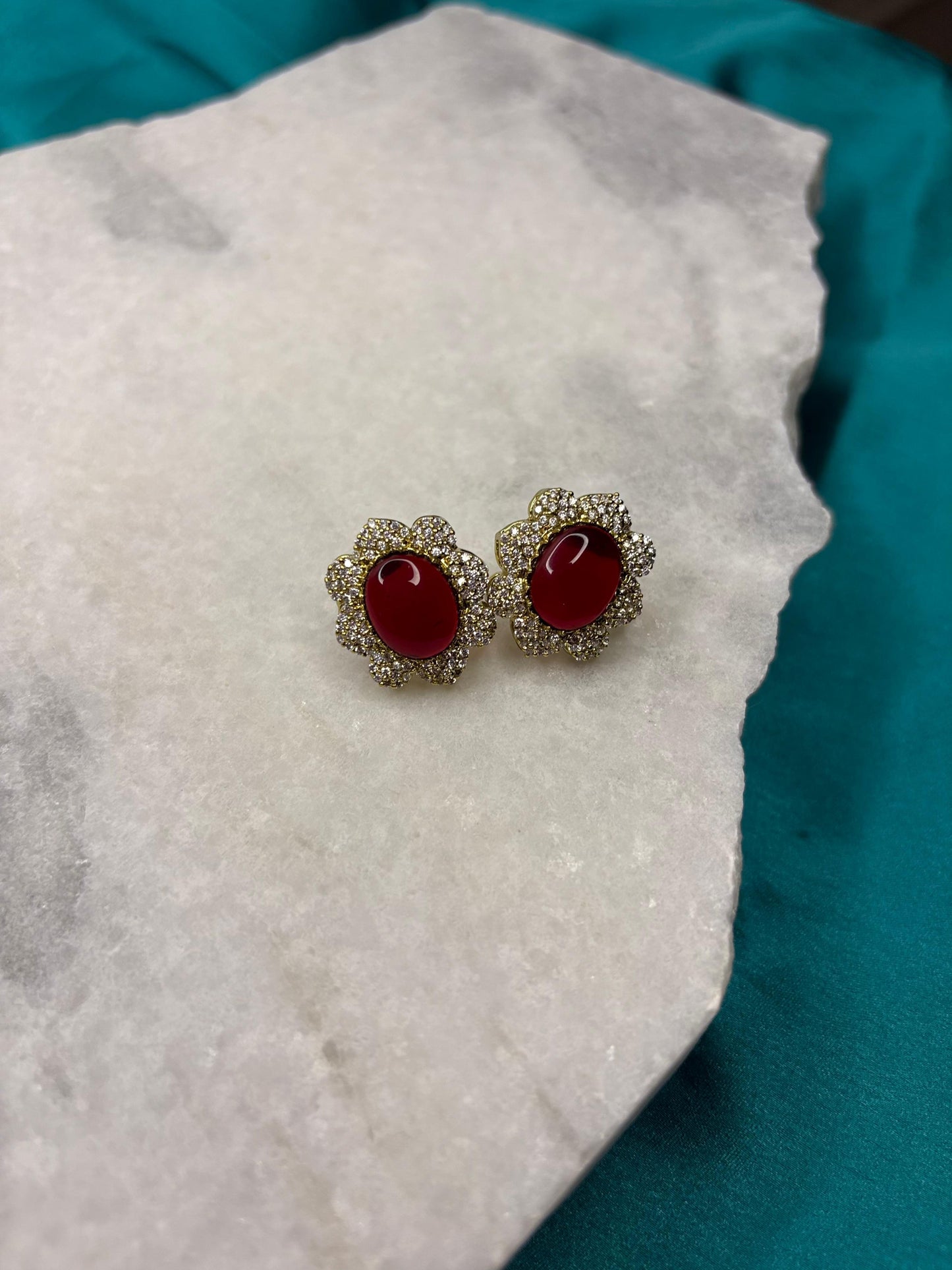 Royal Touch Kundan Stud Earrings | Traditional Ethnic Jewellery