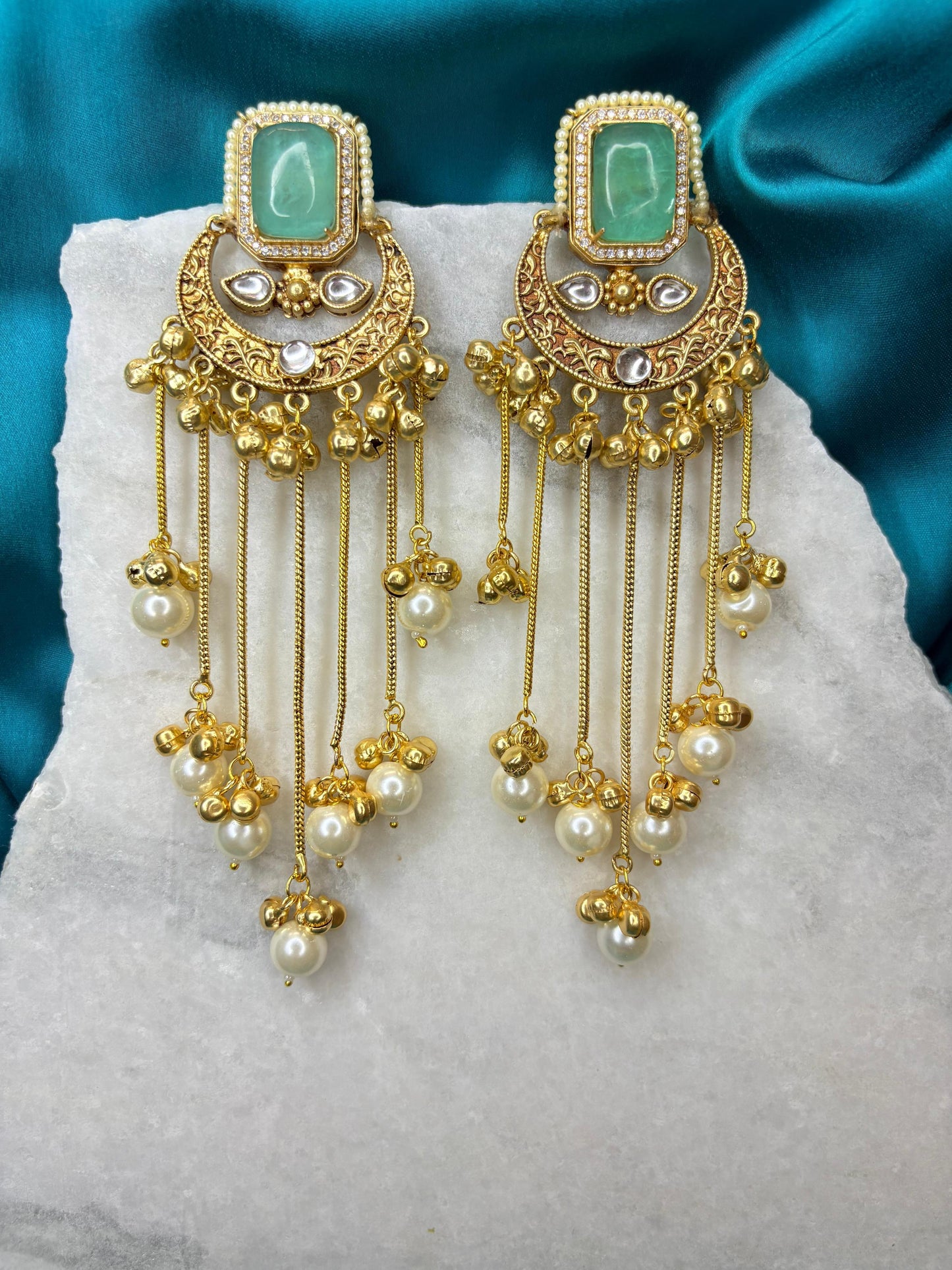 Meera’s ChandBaalis Earrings – Traditional Kundan-Style Chandbalis for Ethnic Elegance
